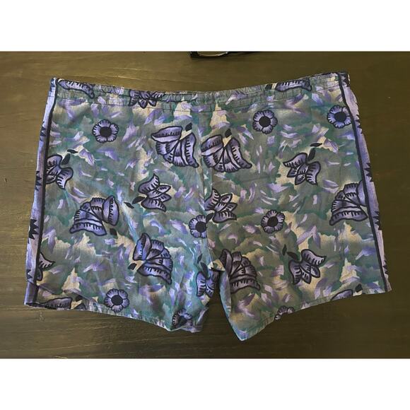 Vintage Yachting Zegna Swimsuit Bathing Swim Trunks Shorts Purple Black M men’s - Picture 11 of 14